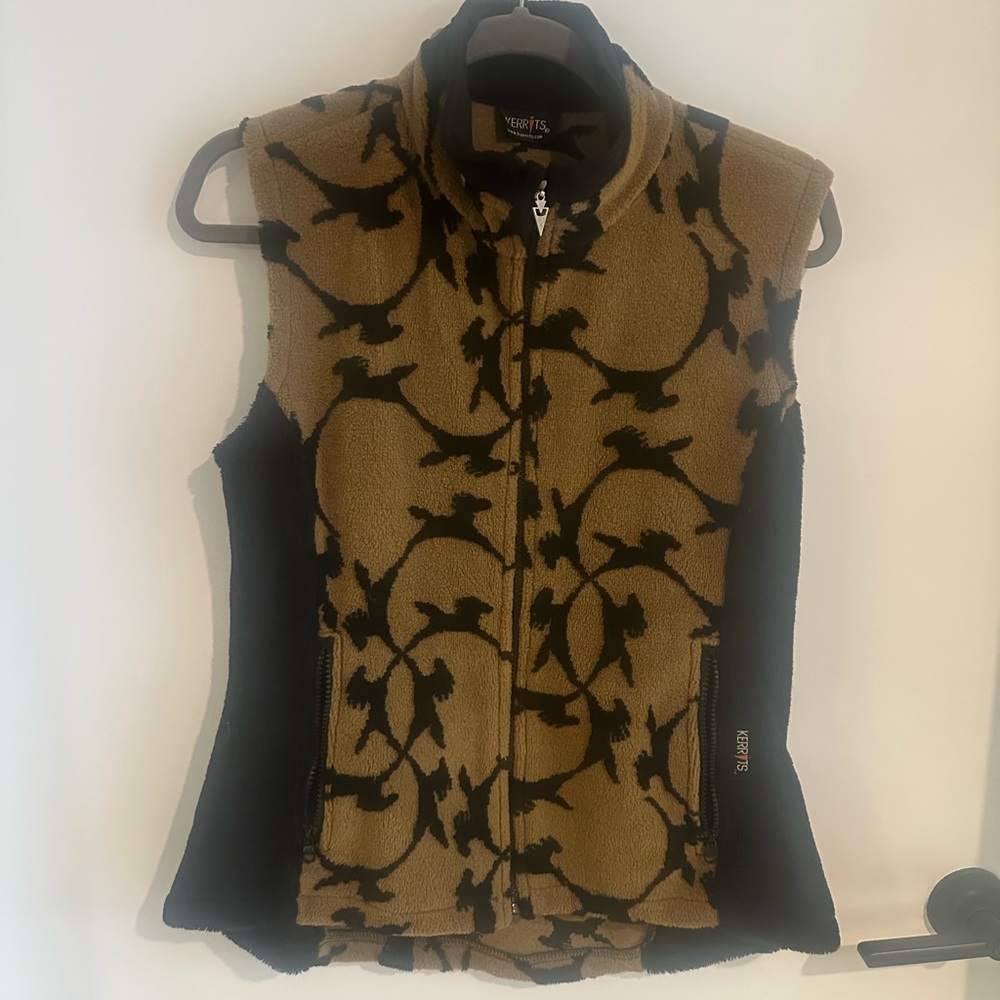 Kerrits western vintage fleece vest with horse pattern - rare piece